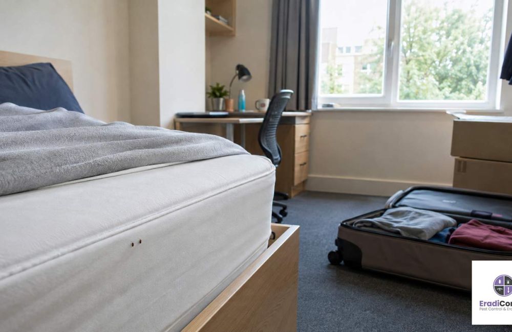 Bed bugs introduced into Southampton student accommodation through luggage.